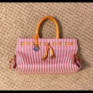 Dooney and Burke pinstripe handbag